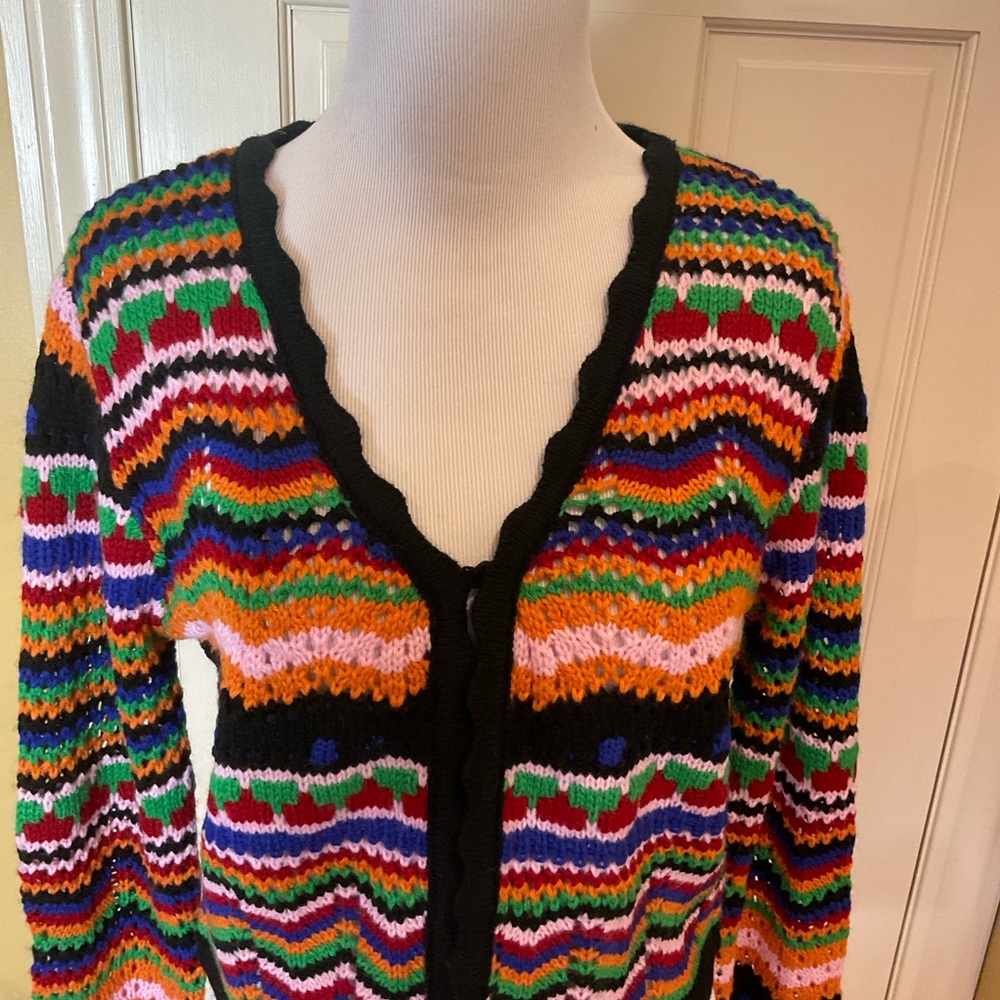 Anthopologie Free the Roses Crochet Cardigan Sweater sz Sm NWT